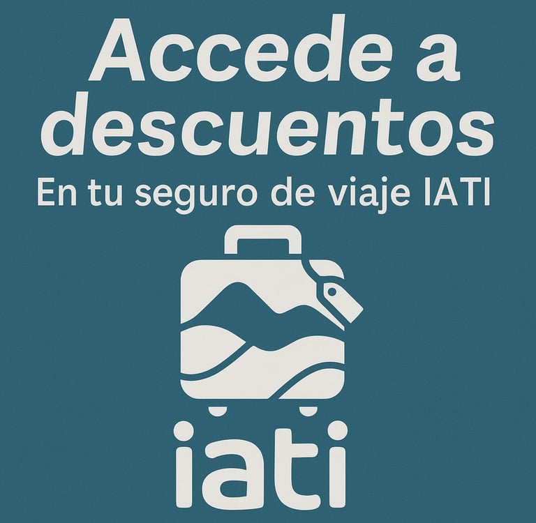 “Imagen promocional con descuento en seguro de viaje IATI