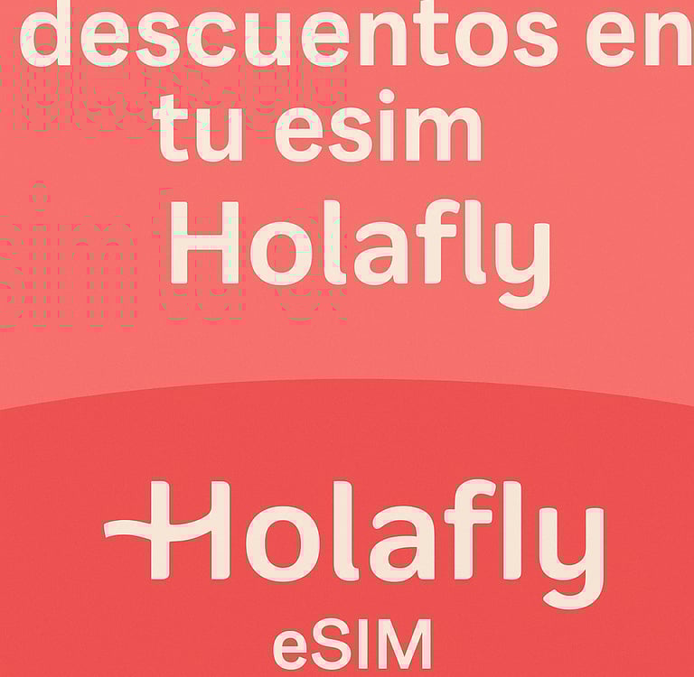“Imagen de promoción para acceder a descuentos en eSIM Holafly.