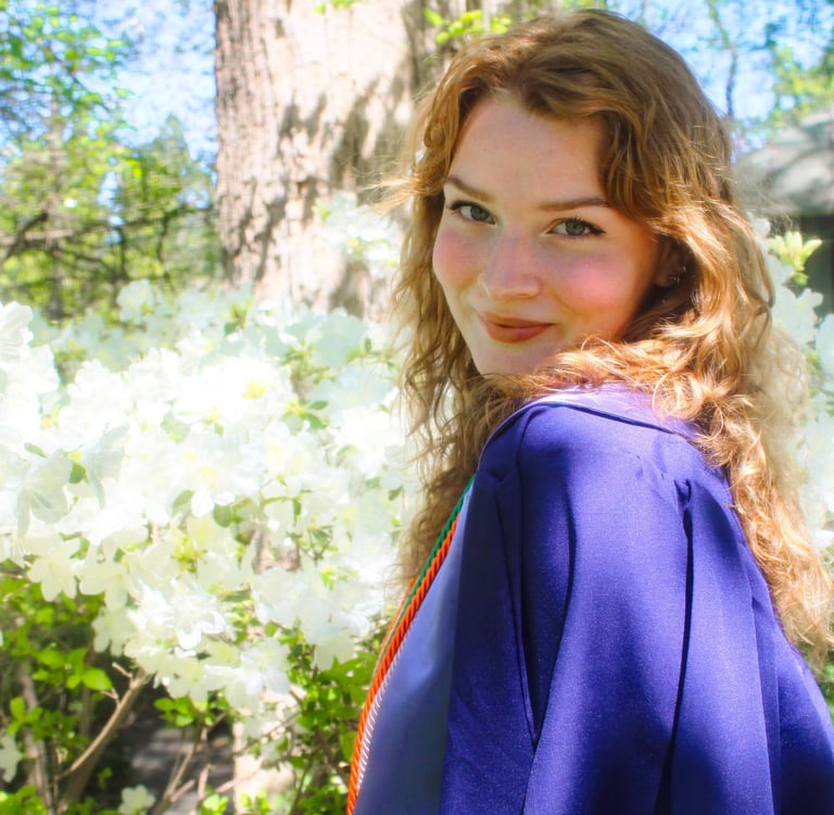 dreamy 2026 senior portrait of mary washington graduate at maymont park, rva