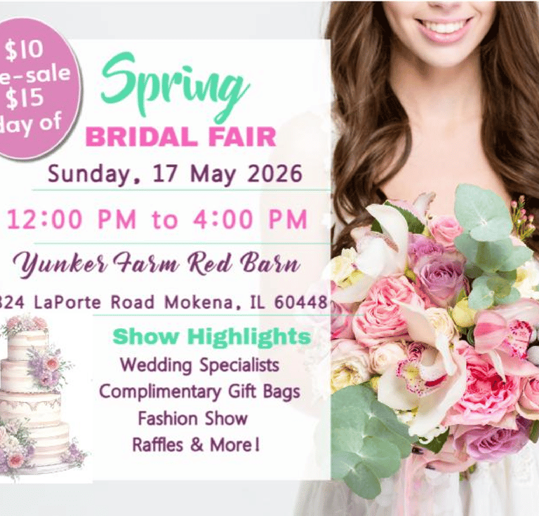 bridal fair Sunday May 17th May 2026