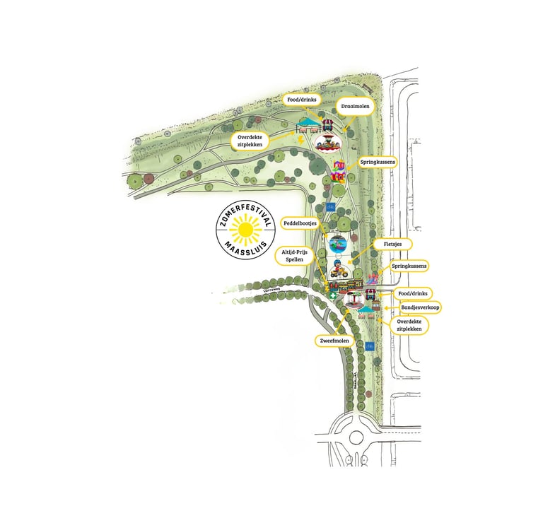 plattegrond festivalterrein zomerfestivalmaassluis