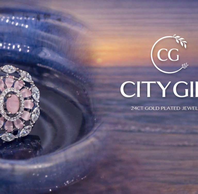 City Girl Rhodium Plated CZ Jewellery