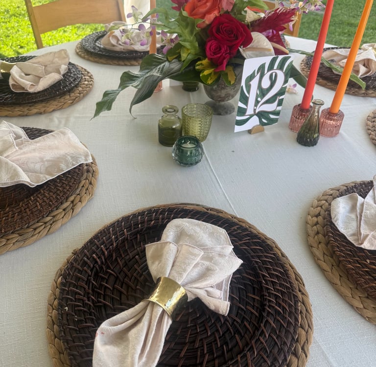 Tropical Wedding Tablescape