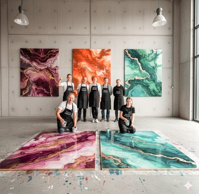 Epoxy marble effect training