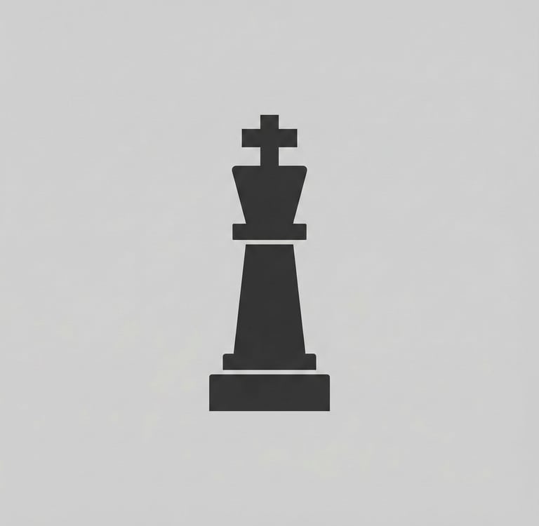 a powerful king piece of chess with a crown on top of it