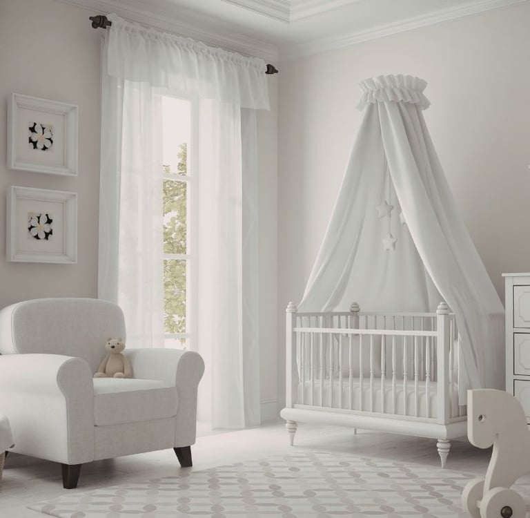 pastel pink nursery - use colour to set the mood