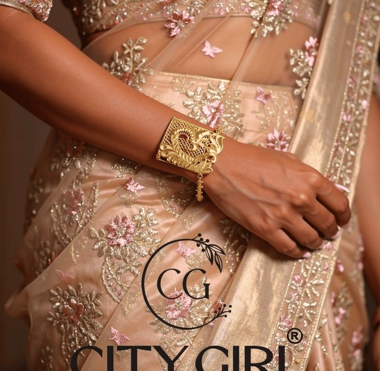 18K gold plated jali work party wear bangles — City Girl Jewellery | goldcoveringbangles.com