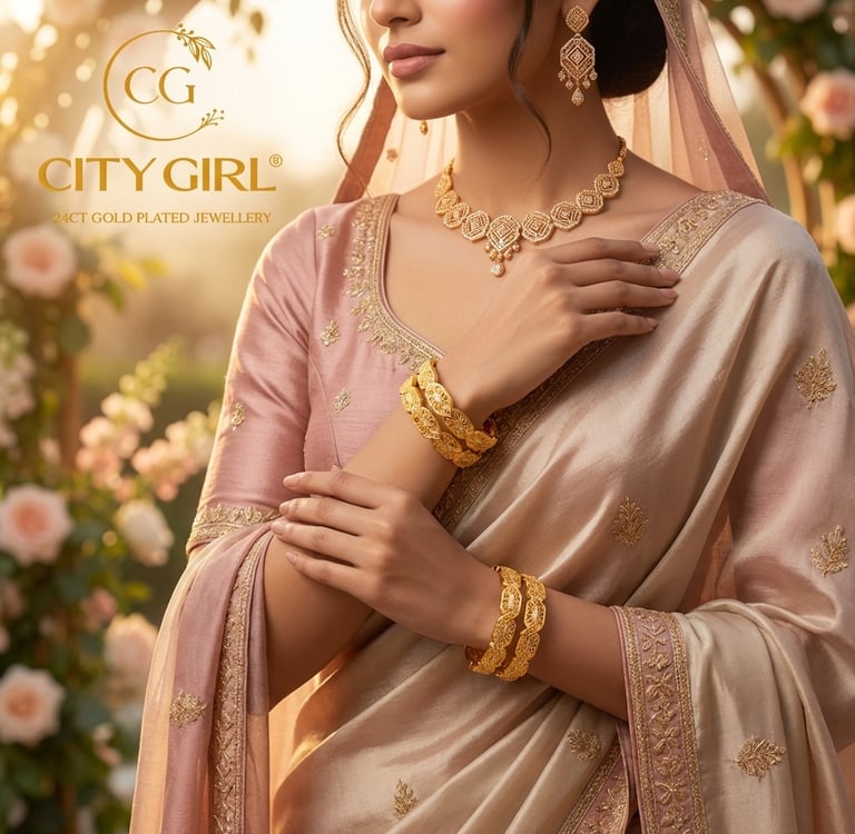 goldcoveringbangles.com - City Girl Jewellery - Bridal Kangans for Women - 18K Gold Plated Bangles