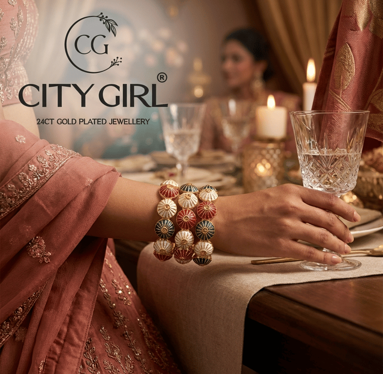 goldcoveringbangles.com - City Girl Jewellery - Party Wear Kangans - 18K Gold Plated Bangles