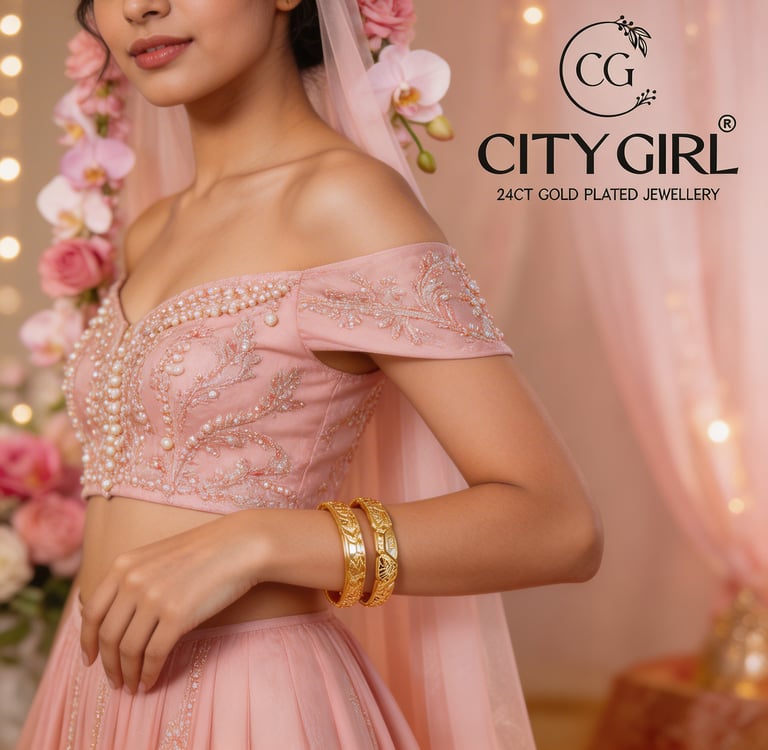 goldcoveringbangles.com - City Girl Jewellery - Party Wear Kangans - 18K Gold Plated Bangles