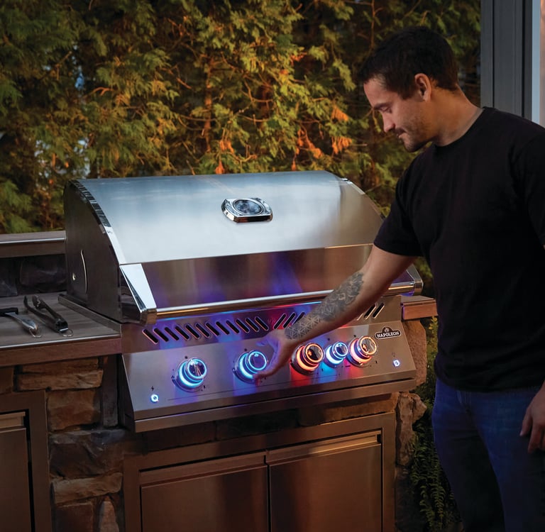 napoleon built in BBQ stainless steel showroom hampshire