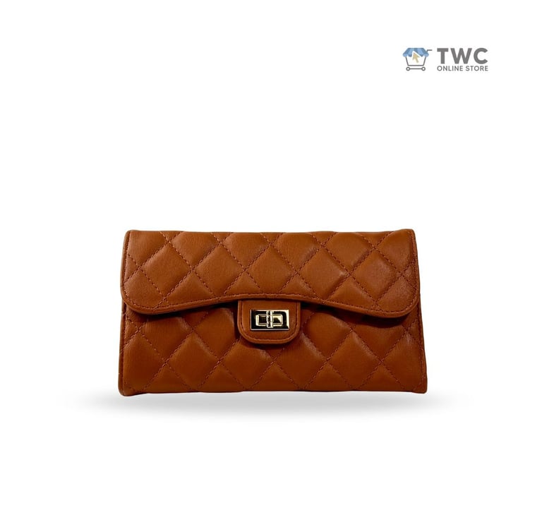 Ava Clutch Ladies Wallet (Tan) Leather