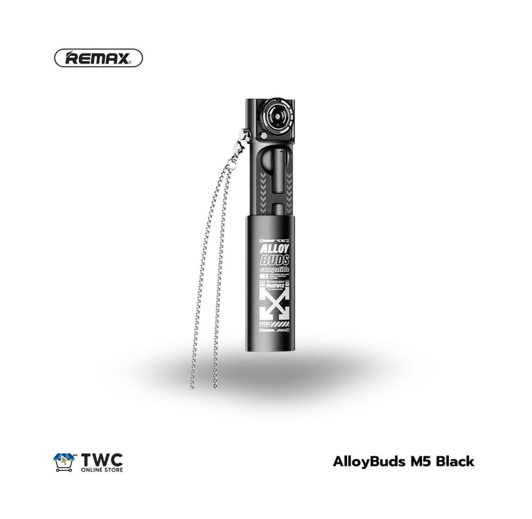 Remax Alloy M5 Black Wireless Bluetooth Earphones