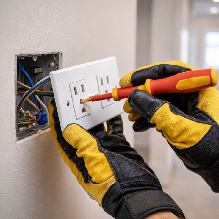 Instalación de tomas eléctricas para oficina
