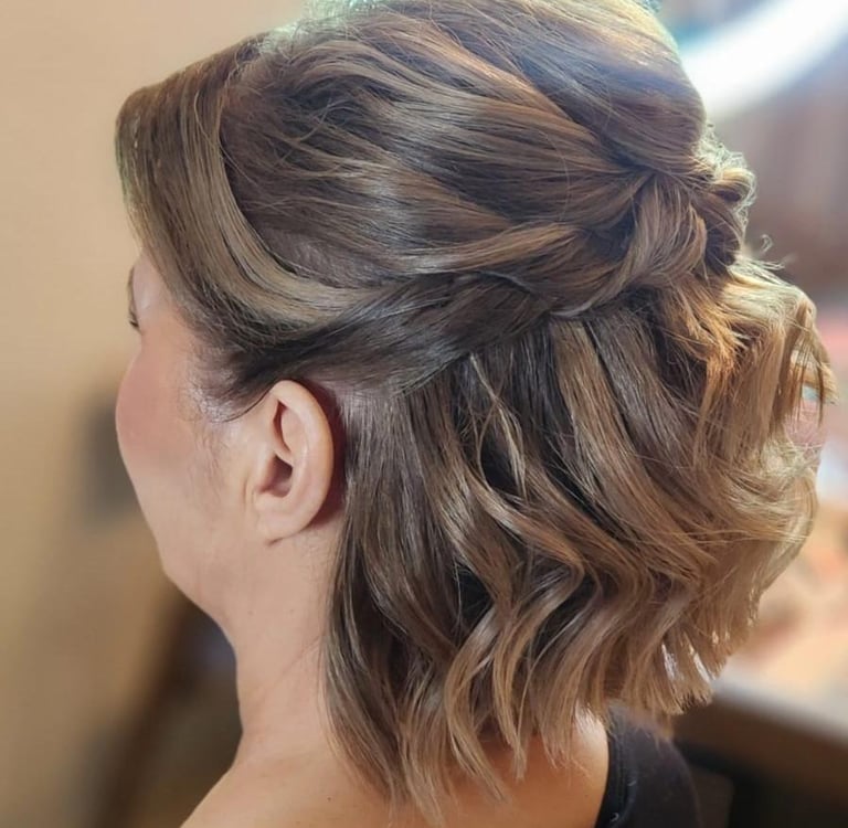 PEINADO CABELLO CORTO POR PAULA TAPIA MAEKUP HERMOSILLO