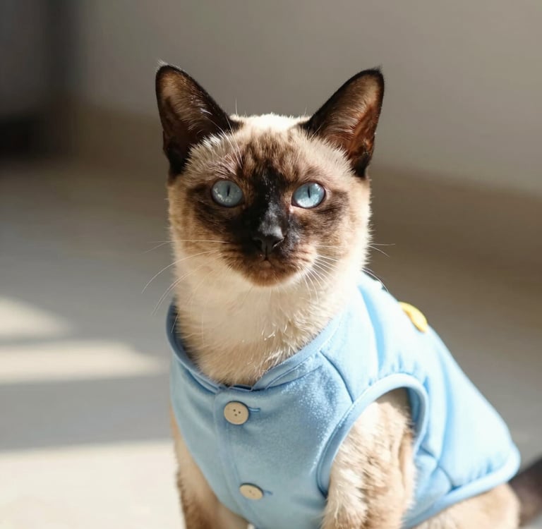 Sueter elegante gato siamés