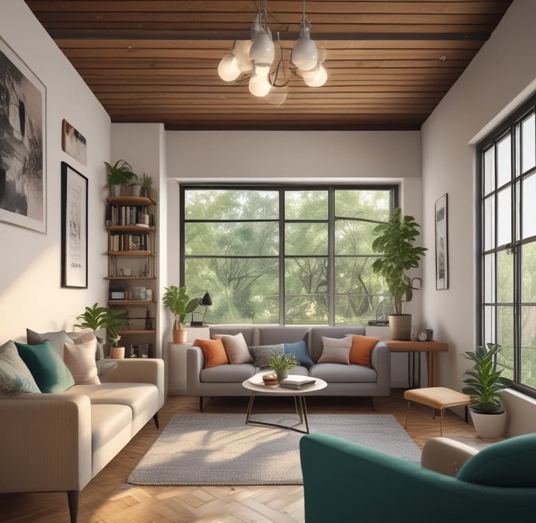 salon très lumineux et spacieux idéal pour la location 