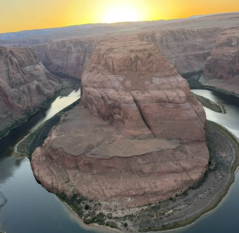 Horseshoe Bend in AZ at sunset