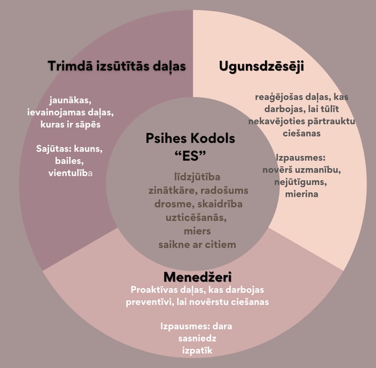 Iekšējo ģimenes sistēmu psihes daļu modelis