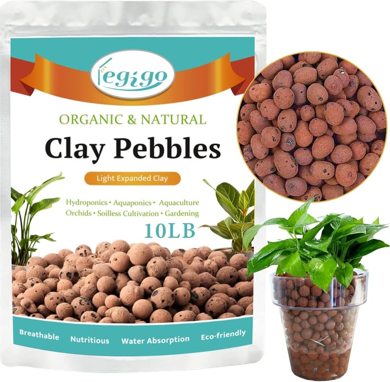 Legigo 10 LB Organic Leca Clay Pebbles for Plants