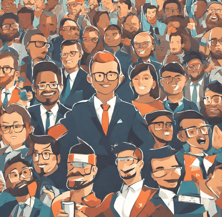 AI Generated picture of professionals ready to overcome all the challenges