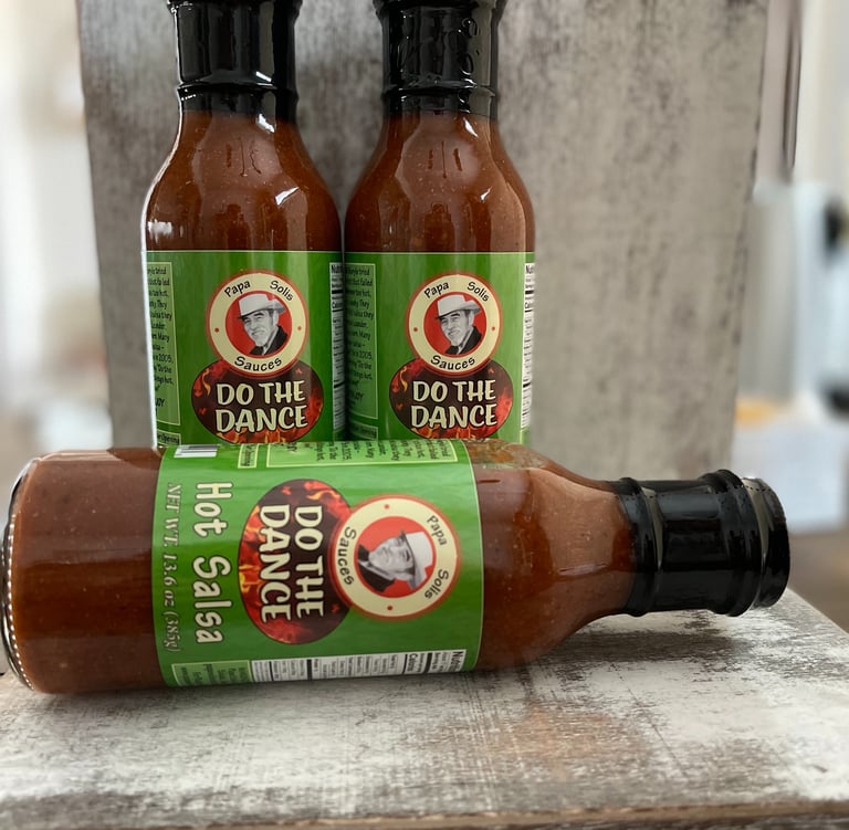 Our Party Pack-3 bottles filled with "Do the Dance" Hot Salsa