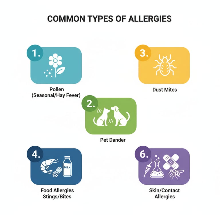 types of allergies