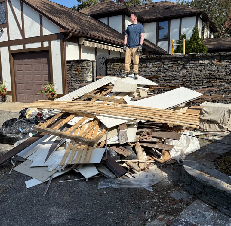 Barn cleanout in Conway Massachusetts removing stored items