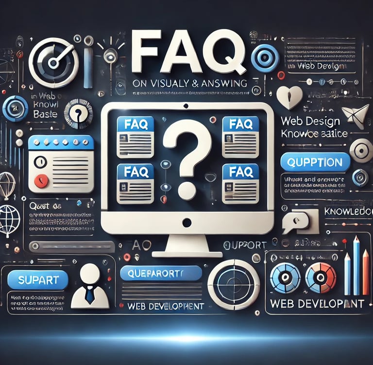 "Imagen representativa de preguntas frecuentes (FAQ) sobre servicios de diseño web, desarrollo y opt