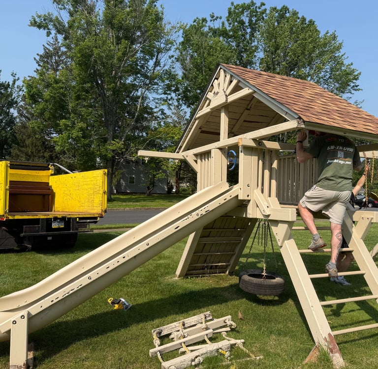 Playset dismantling and junk removal by Junk To Go.