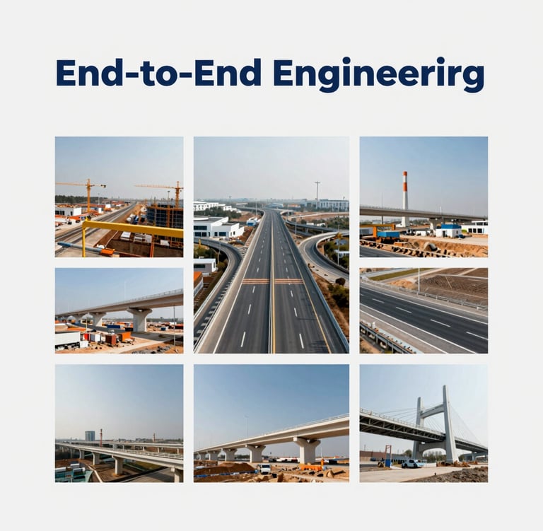 A sleek grid layout showcasing subtle icons representing expertise and collaboration.