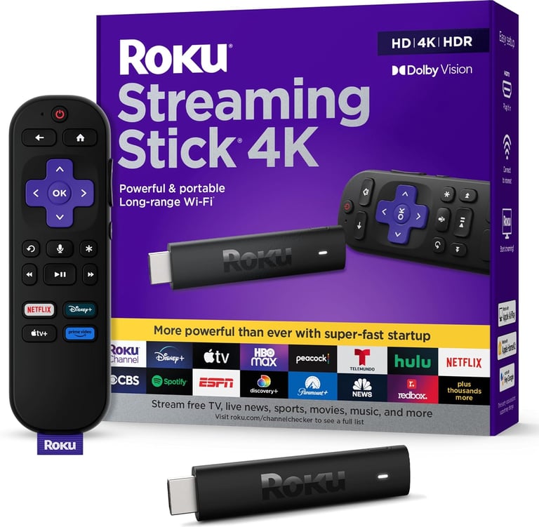 El Roku Streaming Stick 4K+ es el mejor dispositivo de streaming 2025 en Amazon.