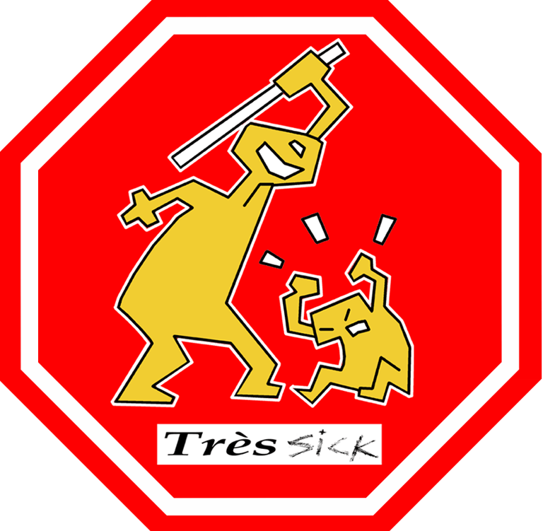 A man beating a child