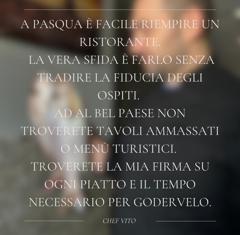 citazione di chef Vito sull'importanza dei menù delle festività