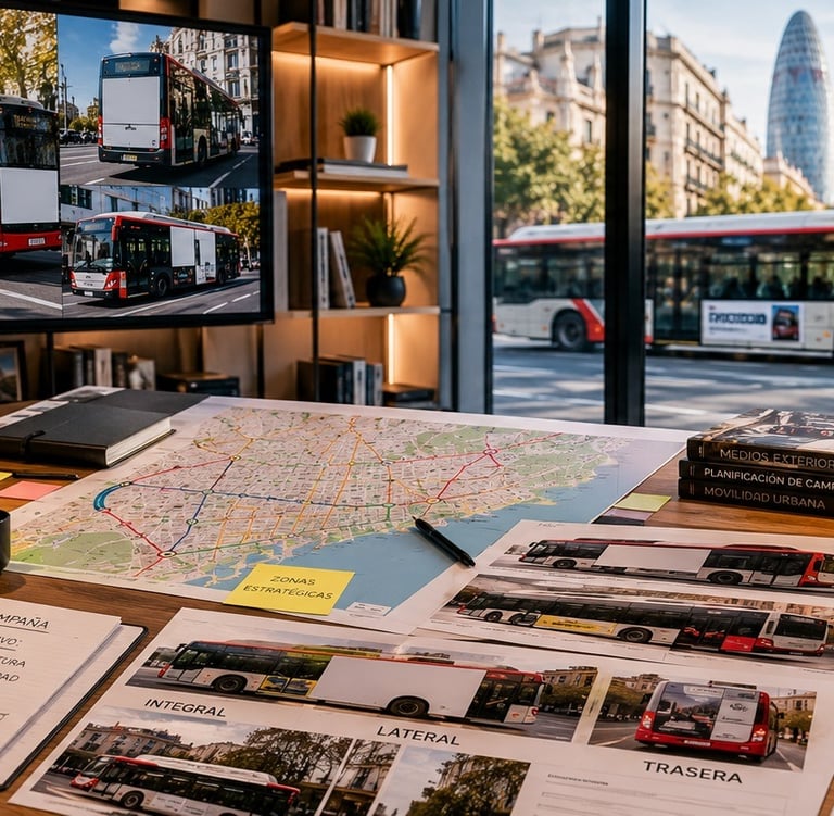 Como trabajamos empresas publicidad autobuses Barcelona
