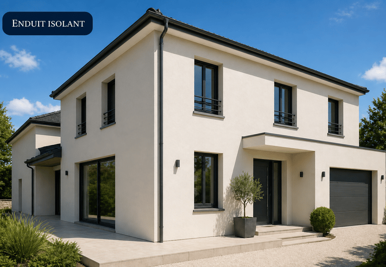Enduit isolant extérieur – maison moderne et finition impeccable