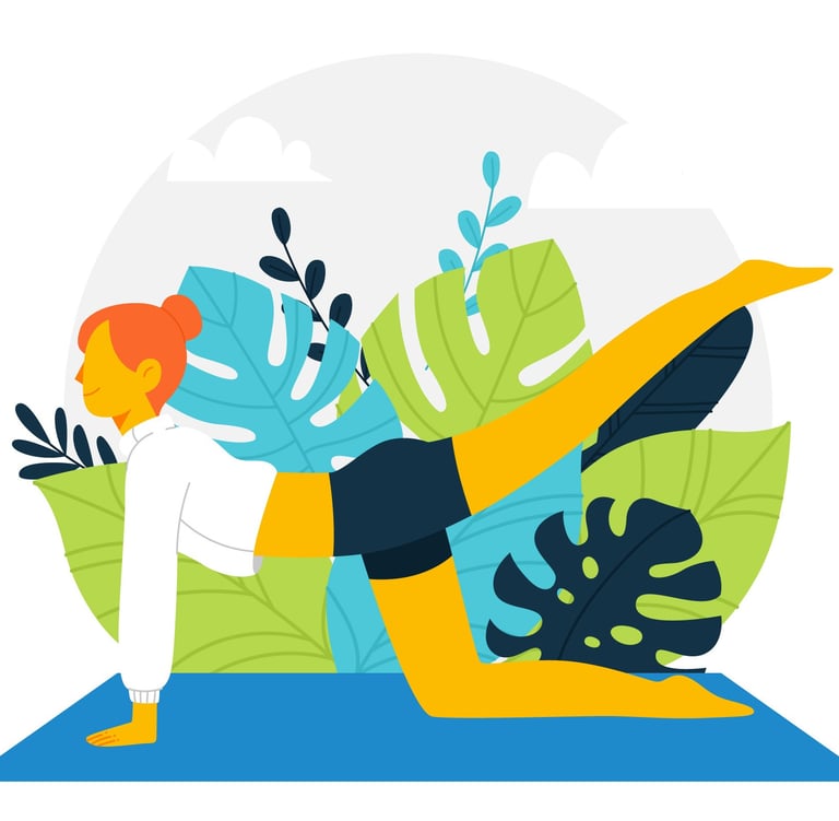 posture de yoga, yogathérapie