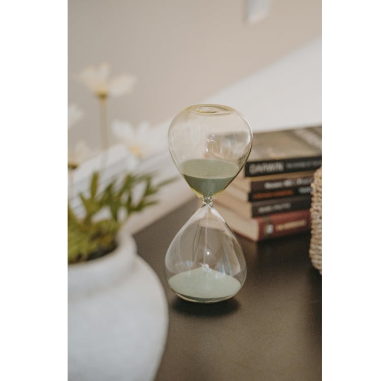 Sablier symbole du temps qui passe remise en question