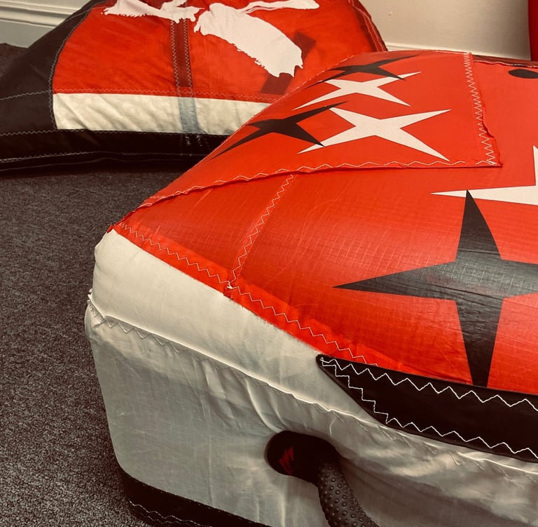 Upcycled kite and wing gear made in Stuart Florida from recycled kites and wings