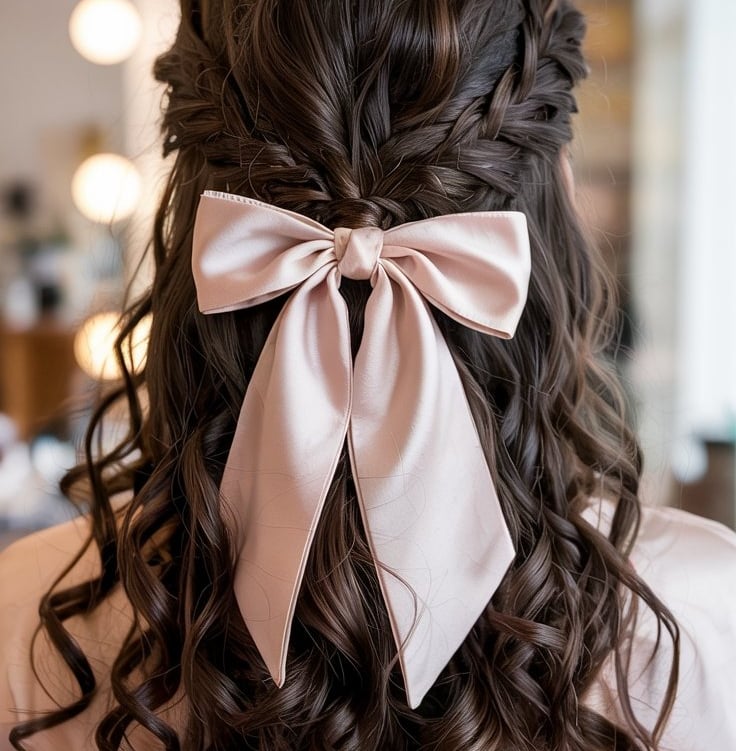half-up-braided-crown-with-cascading-curls