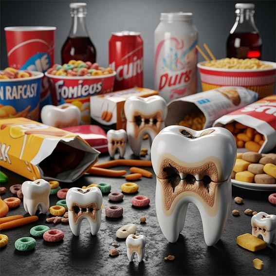Aliments mauvais pour les dents : aliments ultra-transformés hygiene-precision.com
