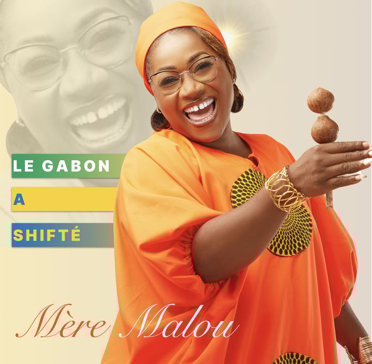 a woman in a bright orange dress and orange hat