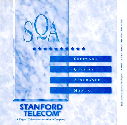 Software Quality Assurance Manual Cover