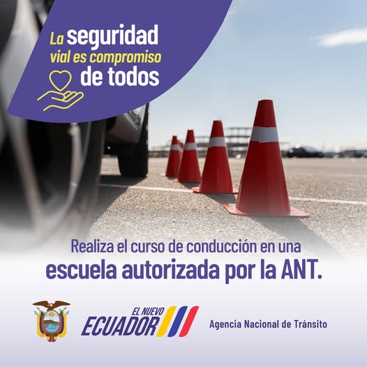 Logotipo e imagen oficial de la Agencia Nacional de Tránsito ANT como escuela de conducción autoriza