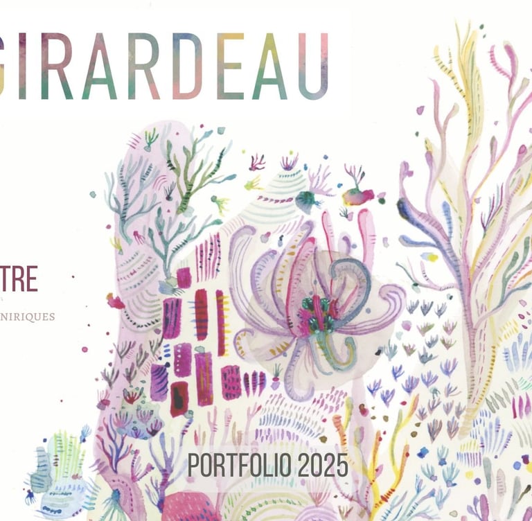 Page d'accueil du portfolio d'aquarelle de l'artiste Eva Girardeau