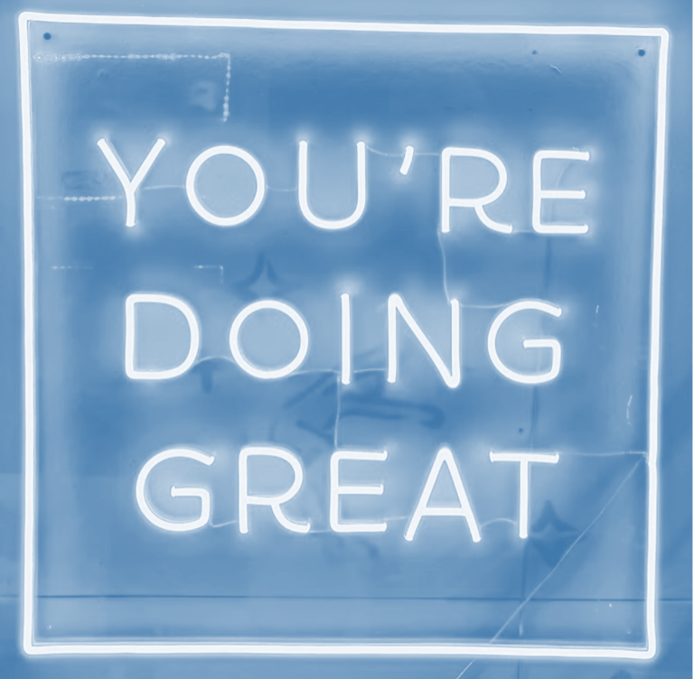 You're doing great neon sign