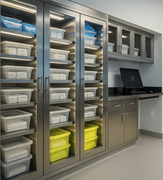 Stainless steel tall cabinets