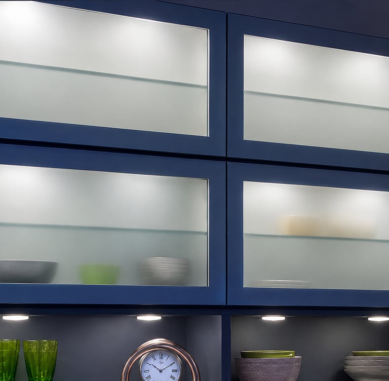 Aluminum Frosted Glass Door