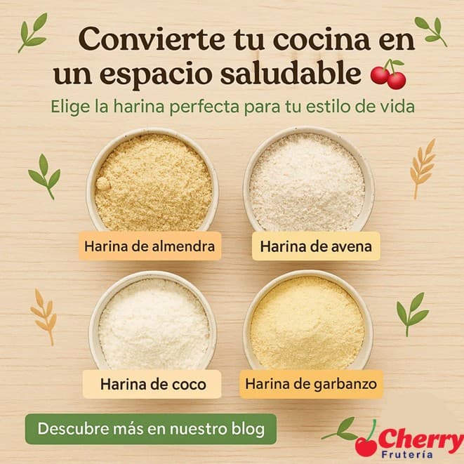 Bolsas de harina de almendra, avena, coco