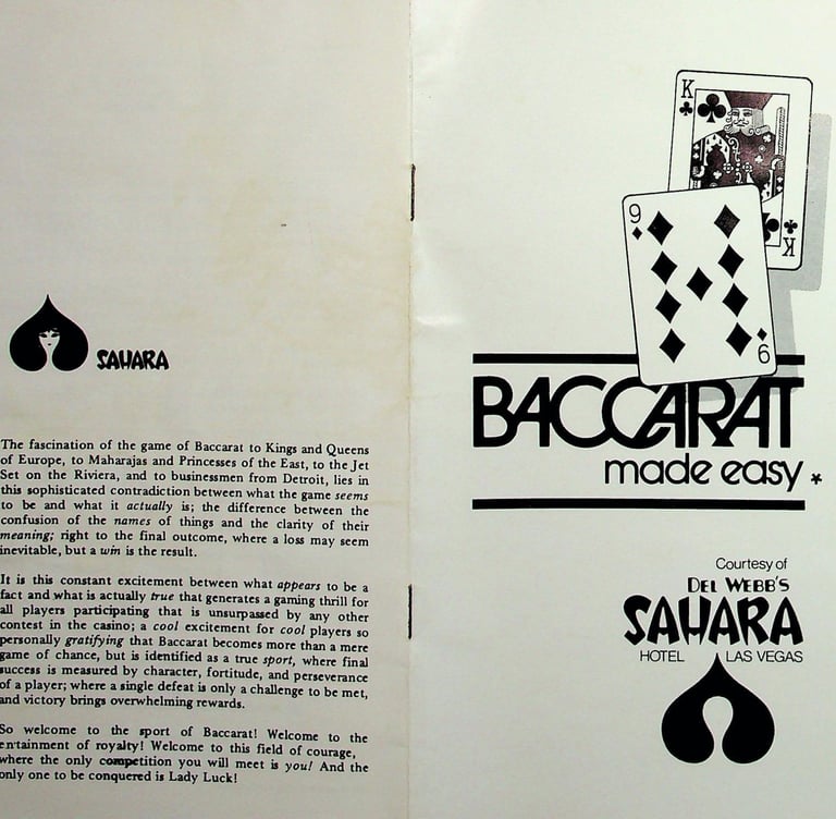 Sahara gaming guide Baccarat